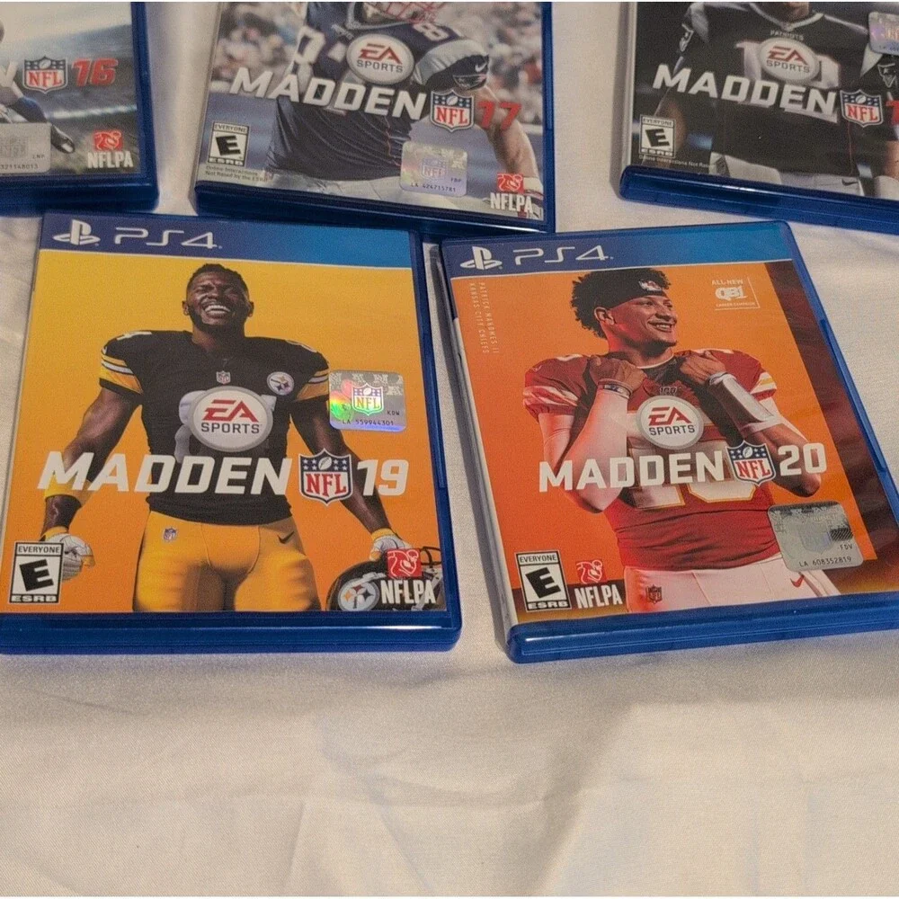 PS4 Madden NFL Game Lot of 5: 16, 17, 18, 19, 20